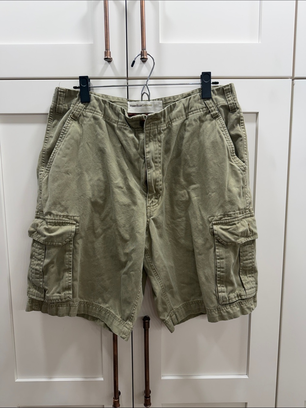 Perry Ellis Olive Green Cargo Shorts